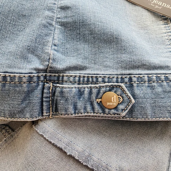 D.Jeans classic fit denim jacket light wash pockets button front sz xl nwt - Picture 11 of 16